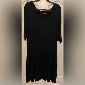 Modcloth Classic Black 3/4 Length Sleeve Dress